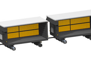 IT1200 platform trailer tugger train