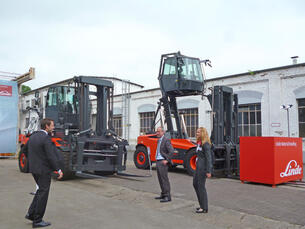 Dreh- und Hubkabine für Linde Schwerlast-Stapler Baureihe 1401
